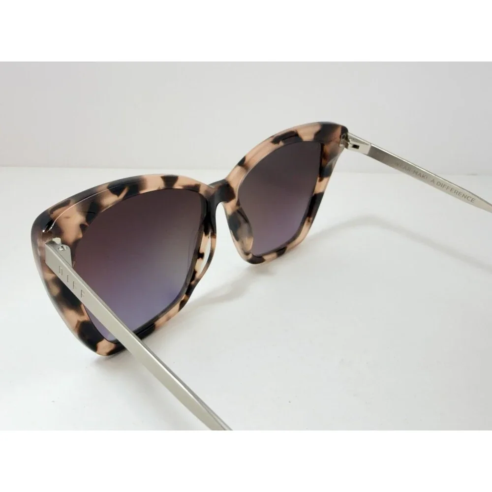 DIFF Eyewear Becky II Cat Eye Sunglasses Women's Pink Tortoise Mirrored Gradient